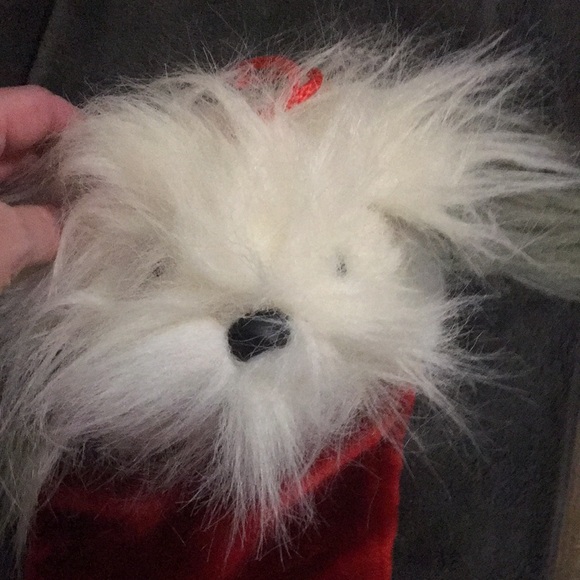 Cutest Christmas Stocking Ever! Fluffy Puppy Dog - Picture 4 of 13